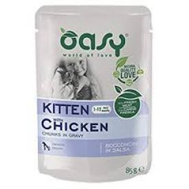 image of Oasy Kitten With Chicken In Gravy